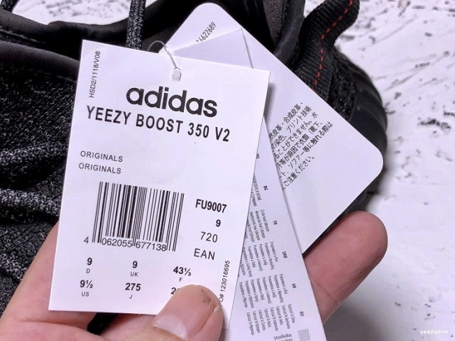 Adidas Yeezy Boost (Reflective) 350 Static Black FU9007 - V2 0819